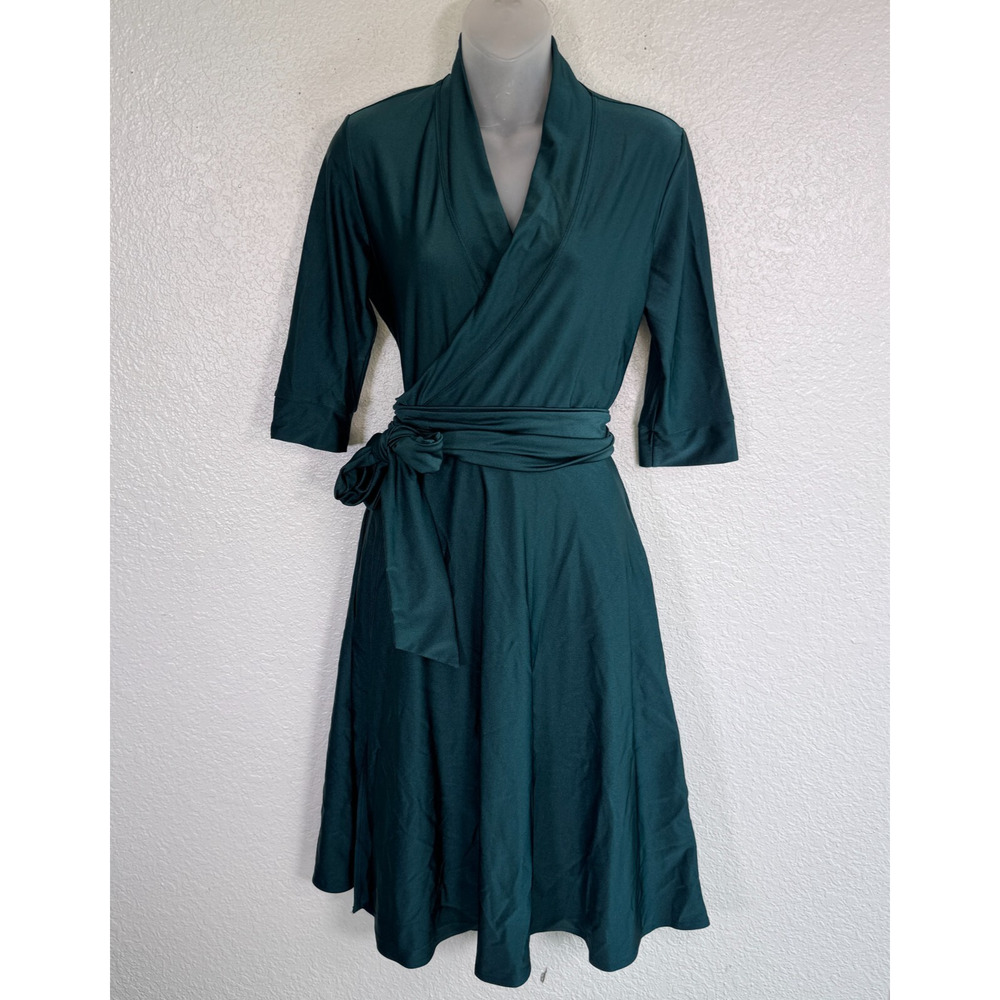 Elhoffer Wrap Dress Women Medium Essentials Magical Midi Cosplay Comic Con Green